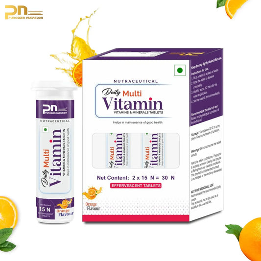 Multivitamin Effervescent Tablets - Purobien Nutrition - Top Sports Nutrition and Supplement Brand in India