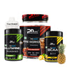 Pre Workout 400g (Cola Lemon) + BCAA 500g (Pineapple) + L-Glutamine 400g (Unflavoured) + Free Shaker